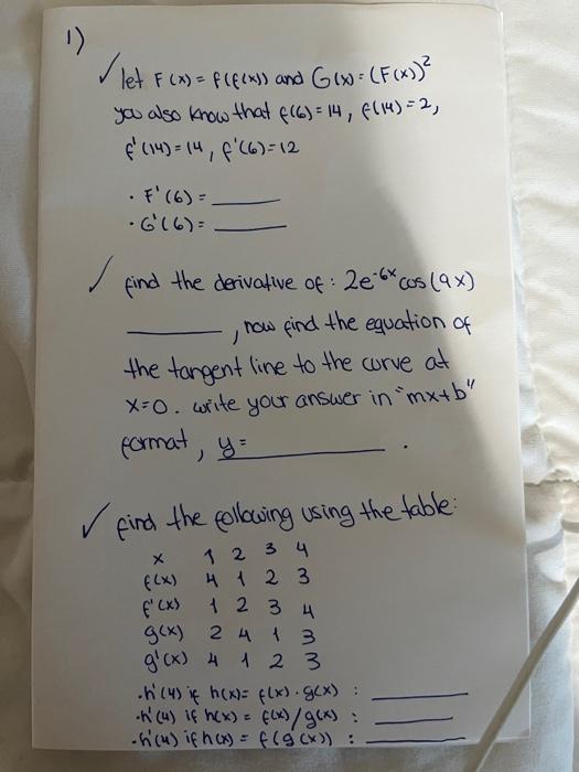 1 Let F X F F X And G X F X You Also Know That F 6 14 F 14 2 F 14 4 F 6 12 6 6 Find The 1