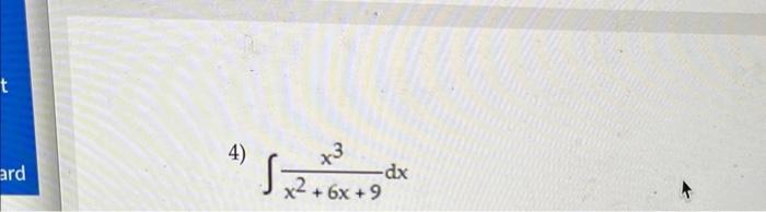 T Ard 4 X3 X2 X 6x 9 S Dx 1
