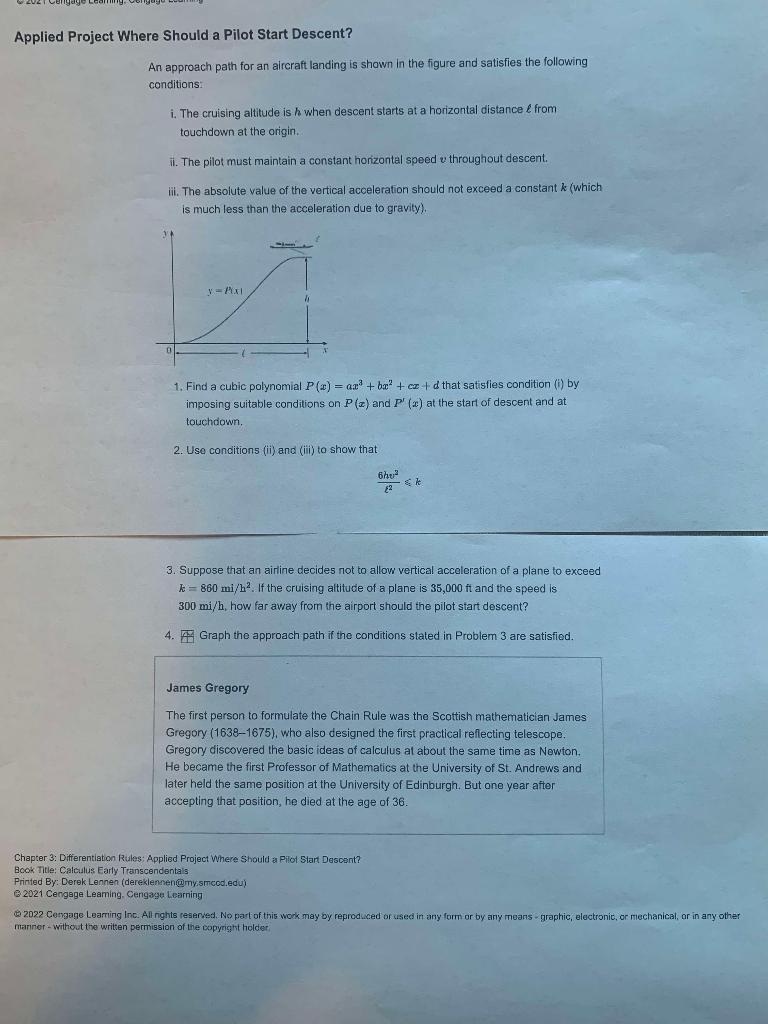 Requesting Help For Question 4 Graph The Approach Path If The Conditions Stated In Problem 3 Are Satisfied 1