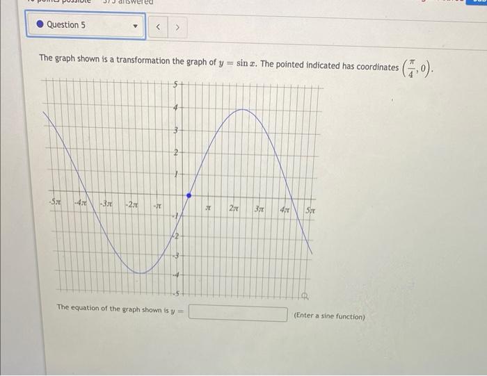 10 Points Possible 3 5 Answered O Question 1 70 Here Is The Graph Of 5 Cos 2x A Next Question B Over The Inte 2