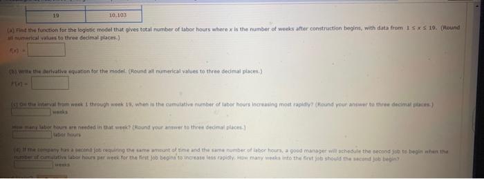 The Personnel Manager For A Construction Company Keeps Track Of The Total Number Of Labor Hours Spent On A Construction 3