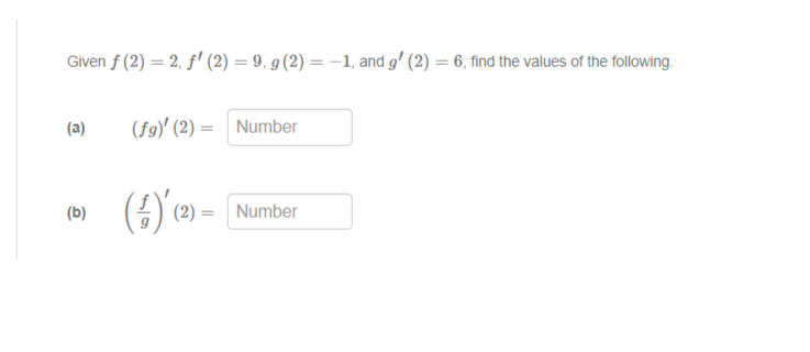Given F 2 2f2 2 F 2 9f 2 9 G 2 1g2 1 And G 2 6g 2 6 Find The Values Of The Following 1