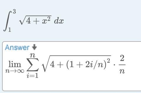 1 3 4 X Dx Answer N Lim N W I 1 4 1 2i N 2 N 1