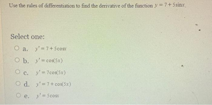 Use The Alternative Form Of The Derivative To Find The Derivative Of The Function F X X 3 At X 4 Select One O A F 3