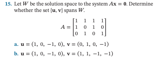 8 Suppose That V 2 1 0 3 V 3 1 5 2 And V3 1 0 2 1 Span V V V3 A 2 3 7 3 C 1 1 4