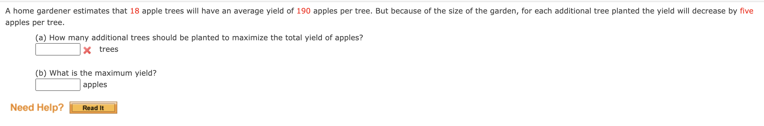A Home Gardener Estimates That 18 Apple Trees Will Have An Average Yield Of 190 Apples Per Tree But Because Of The Size 1