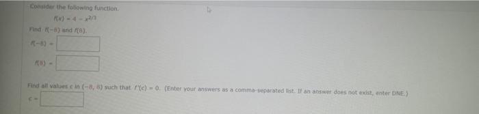 Consider The Following Function F X 4 X2 3 Find F 8 And F 8 Consider The Following Function P X 4 X Find 8 2
