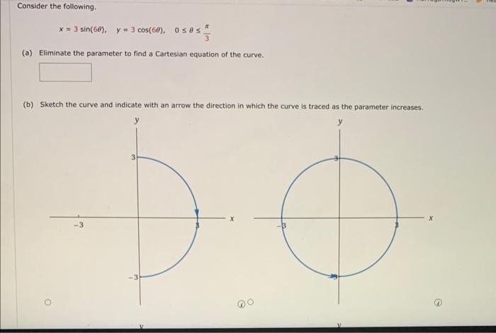 For The Given Parametric Equations Find The Points X Y Corresponding To The Parameter Values T 2 1 0 1 2 T 3