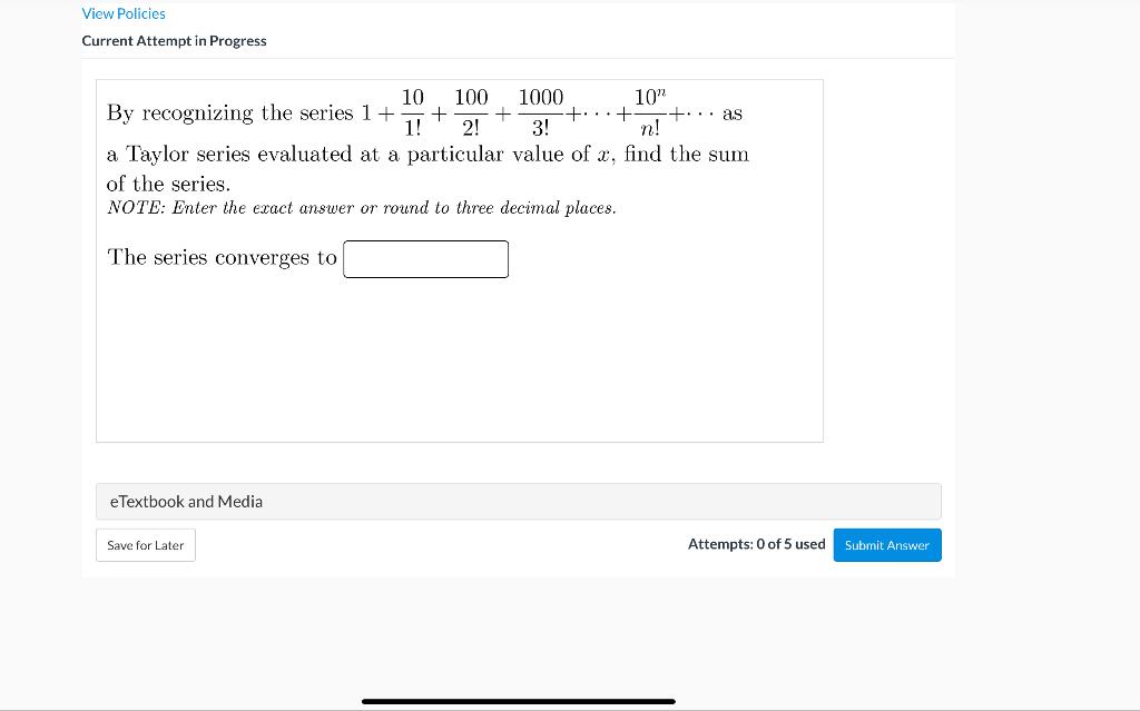 View Policies Current Attempt In Progress By Recognizing The Series 1 10 100 1000 3 10 As 1 2 N A Tayl 1