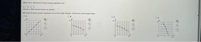 Complete Parts A Through H For The Data Below 70 80 O A 100 A By Hand Draw A Scatter Diagram Treating X As The Ex 2