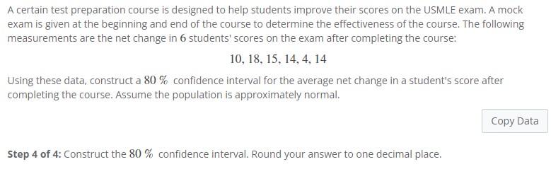 A Certain Test Preparation Course Is Designed To Help Students Improve Their Scores On The Usmle Exam A Mock Exam Is Gi 2