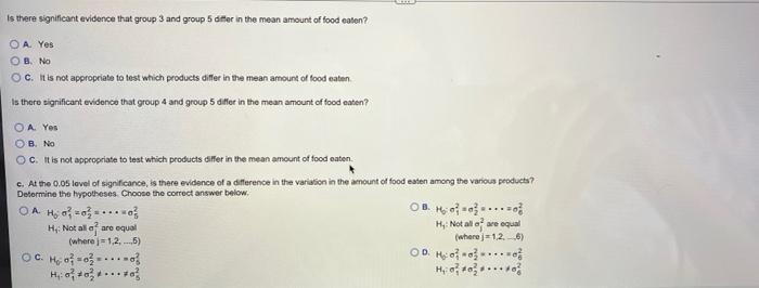 A Pet Food Company Conducted An Experiment To Compare Five Different Cat Foods A Sample Of 30 Cats From The Population 3