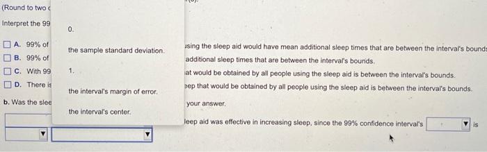 The Accompanying Data Set Gives The Additional Sleep In Hours Obtained By A Sample Of 10 Patients Using A Certain Sleep 6
