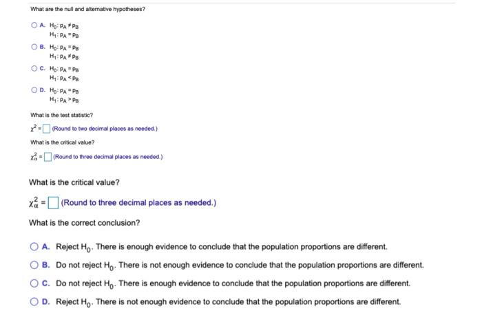 Using The Accompanying Data Below Perform A Chi Square Test Using A 0 05 To Determine The Proportion Of Yes Observatio 3