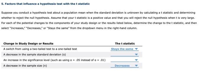 1 Comparing The T And The Z Statistics You Can Use Both The T Statistic And The Z Statistic To Test Hypotheses About Th 3