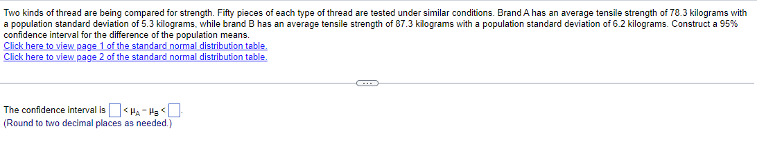 A Random Sample Of Size N 29 Taken From A Normal Population With A Standard Deviation O 6 Has Mean X 82 A Se 2