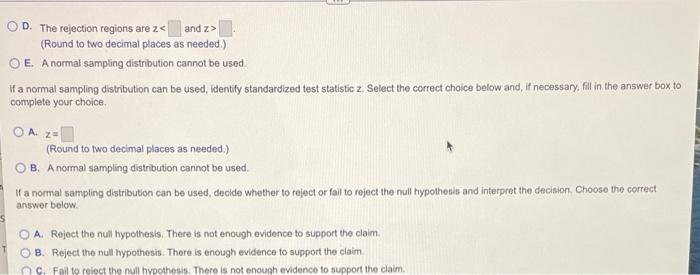 For The Following Information Determine Whether A Normal Sampling Distribution Can Be Used Where P Is The Population P 3