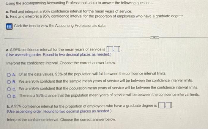 Accounting Professionals Data Employee 1 2 23 3 4 56 6 7 22356 O 10 11 12 13 14 15 16 Years Of Service 14266todo T De 3