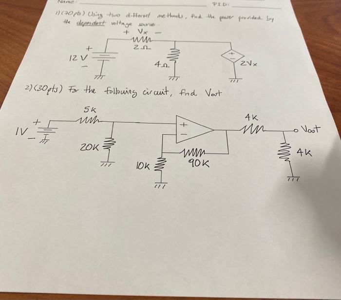 Nard Pid Vx 1 Caopb Csing Two Different Methods And The Power Provided By The Depndert Woltage Sur Wm Z 12v 42 Zvx I 1