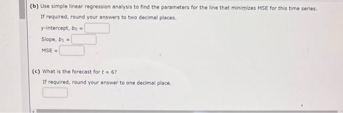 Consider The Following Time Series 44 Yt 1 5 2 11 A Choose The Correct Time Series Plot 1 16 14 12 10 58 6 4 2 O 3
