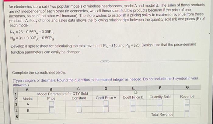 An Electronics Store Sells Two Popular Models Of Wireless Headphones Model A And Model B The Sales Of These Products A 1