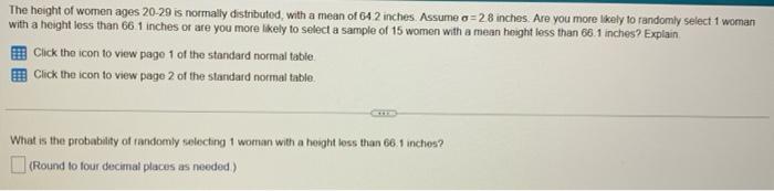 Homework Homework 3 Question 63 5 4 31 T Part 1 Of 2 The Probability Is Round To Four Decimal Places As Needed Hw Sc 3