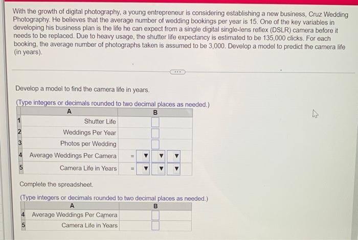 With The Growth Of Digital Photography A Young Entrepreneur Is Considering Establishing A New Business Cruz Wedding Ph 1