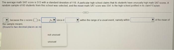 Homework Homework 3 Because The Z Score S The Sample Means Round To Two Decimal Places As Needed Question 67 5 4 3