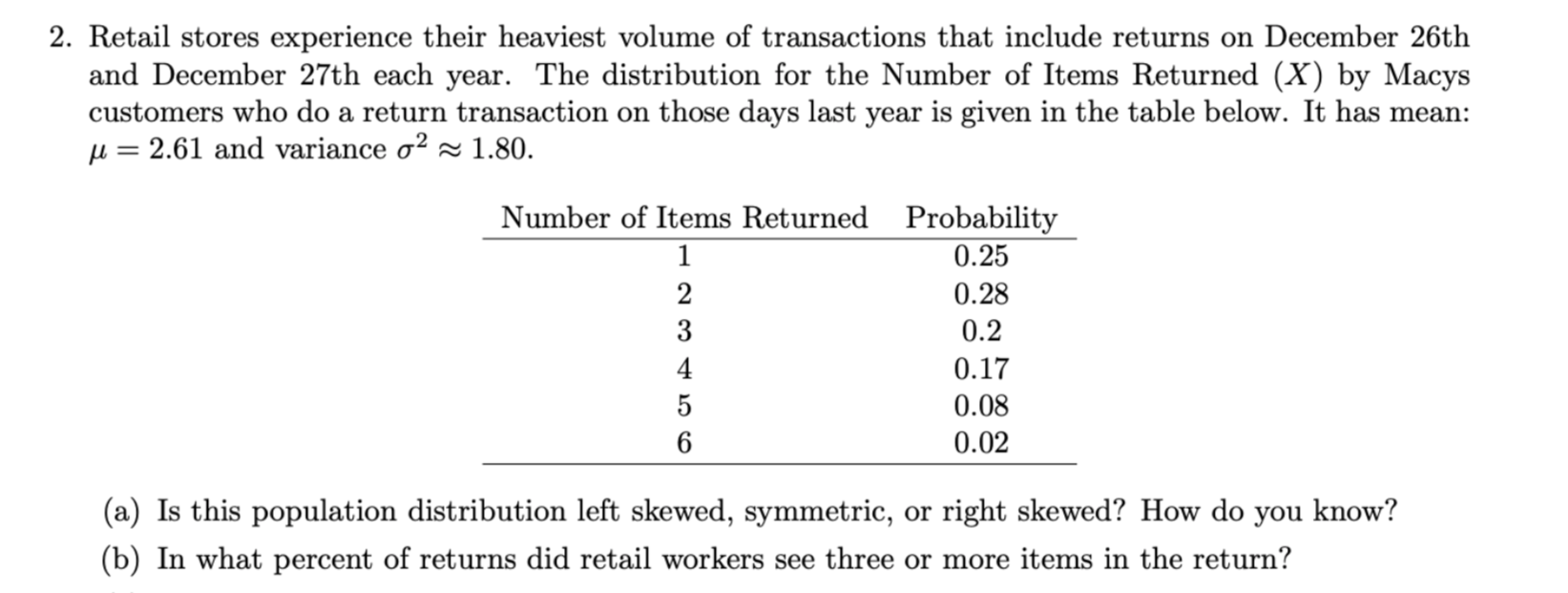 2 Retail Stores Experience Their Heaviest Volume Of Transactions That Include Returns On December 26th And December 27t 1