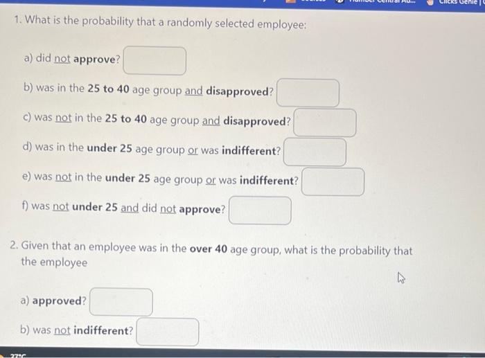 The Following Joint Frequency Distribution Table Shows Responses From A Sample Of 226 Unionized Employees On How Their U 2