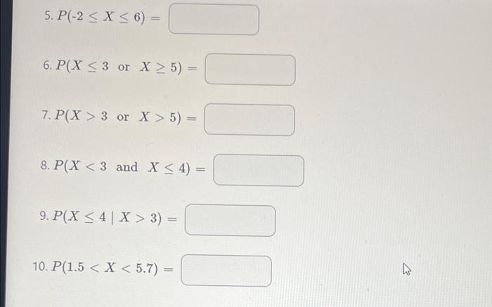 The Probability Distribution Of A Discrete Random Variable X Is Given Below X 1 2 3 4 5 6 P X 0 10 0 06 0 21 0 09 0 2