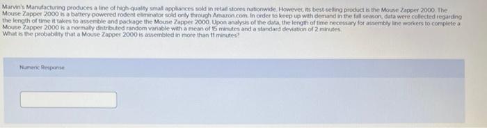 Marvin S Manufacturing Produces A Line Of High Quality Small Appliances Sold In Retail Stores Nationwide However Its B 1