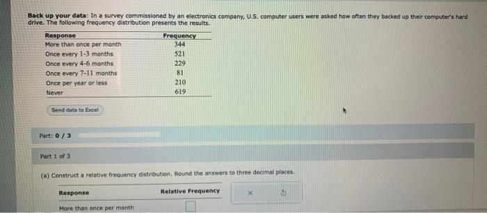Back Up Your Data In A Survey Commissioned By An Electronics Company U S Computer Users Were Asked How Often They Bac 1
