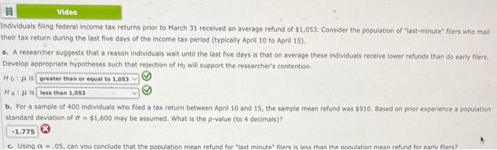 Video Individuals Filing Federal Income Tax Returns Prior To March 31 Received An Average Refund Of 1 053 Consider The 1