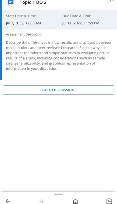 Topic 1 Dq 2 Start Date Time Jul 7 2022 12 00 Am Due Date Time Jul 11 2022 11 59 Pm Assessment Description Des 1