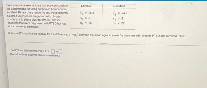 Preliminary Analyses Indicate That You Can Consider The Assumptions For Using Nonpooled T Procedures Satisfied Research 1