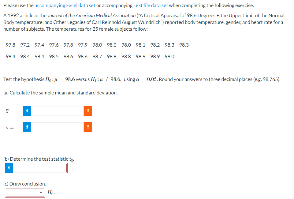 Please Use The Accompanying Excel Data Set Or Accompanying Text File Data Set When Completing The Following Exercise A 1