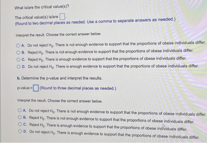 People Are Considered Obese When They Are Approximately 30 Pounds Over Their Healthy Weight Two Random Samples Of Adult 3