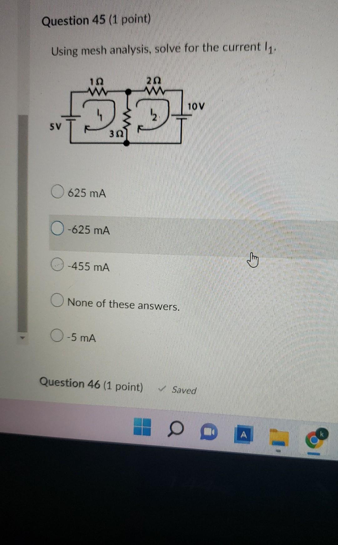 Question 35 1 Point Using Superposition Theorem What Is The Voltage On The 300 Resistor Due To E2 Supply Only E1 10 6