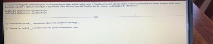 Acher Staying Pop Of Proposed Social Securty Changes As A Simple Randes Sangle Of 25 Et Anean And As The De Sample Propo 1