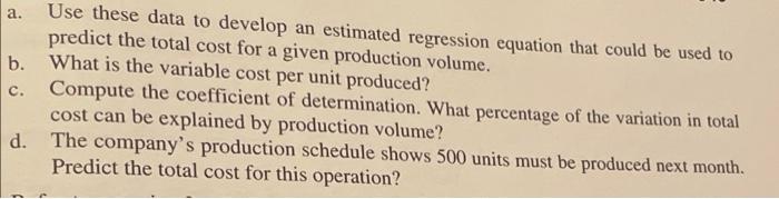An Important Application Of Regression Analysis In Accounting Is In The Estimation Of Cost By Collecting Data On Volume 2