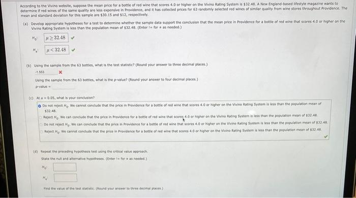 According To The Vivino Website Suppose The Mean Price For A Bottle Of Red Wine That Scores 4 0 Or Higher On The Vivino 1