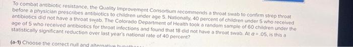 To Combat Antibiotic Resistance The Quality Improvement Consortium Recommends A Throat Swab To Confirm Strep Throat Bef 1