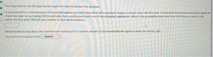 You May Need To Use The Appropriate Appendix Table To Answer This Question A Commercial For A Manufacturer Of Household 1