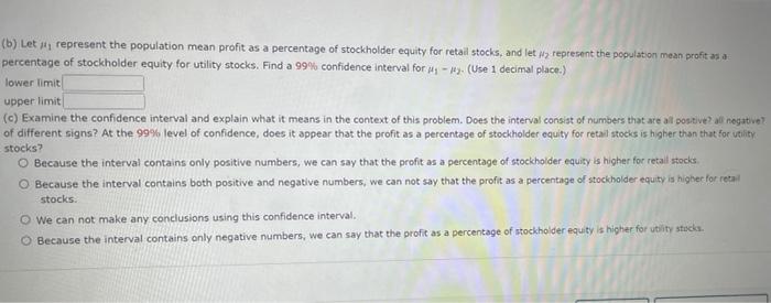 4 Points Details Bbunderstat12 7 R 014 Ask Your Teacher How Profitable Are Different Sectors Of The Stock Market O 2