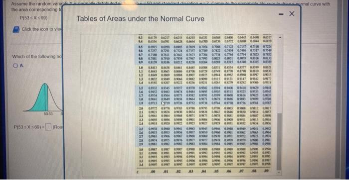 Assume The Random Variable X Is Normally Distributed With Mean P 50 And Standard Deviation A 7 Compute The Probability 5