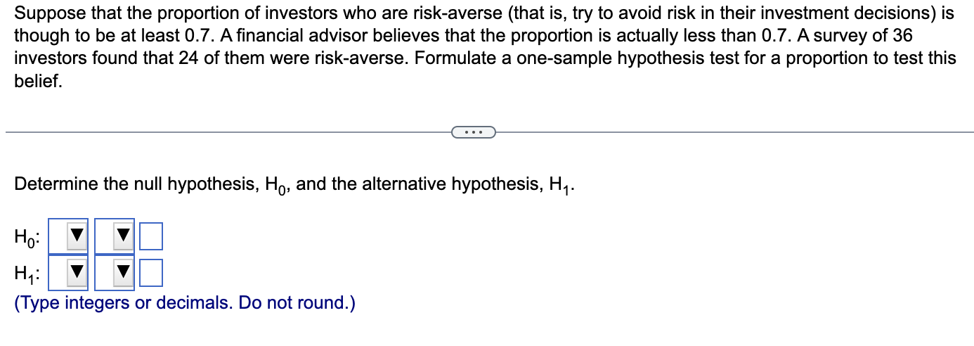 Suppose That The Proportion Of Investors Who Are Risk Averse That Is Try To Avoid Risk In Their Investment Decisions 1