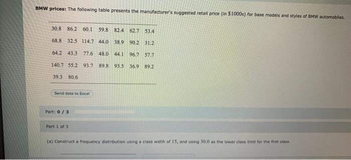 Bmw Prices The Following Table Presents The Manufacturer S Suggested Retail Price In 1000s For Base Models And Style 1