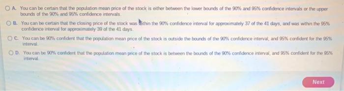 You Are Given The Sample Mean And The Population Standard Deviation Use This Information To Construct The 90 And 95 C 2