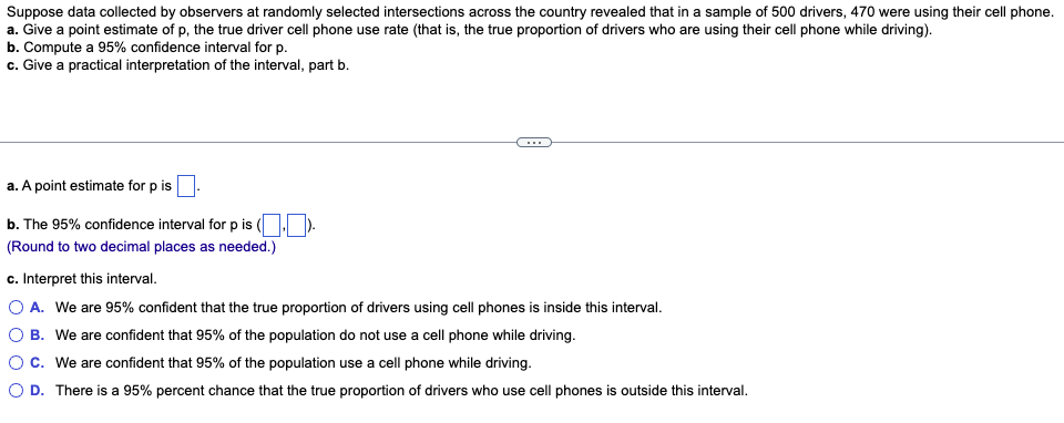 Suppose Data Collected By Observers At Randomly Selected Intersections Across The Country Revealed That In A Sample Of 5 1